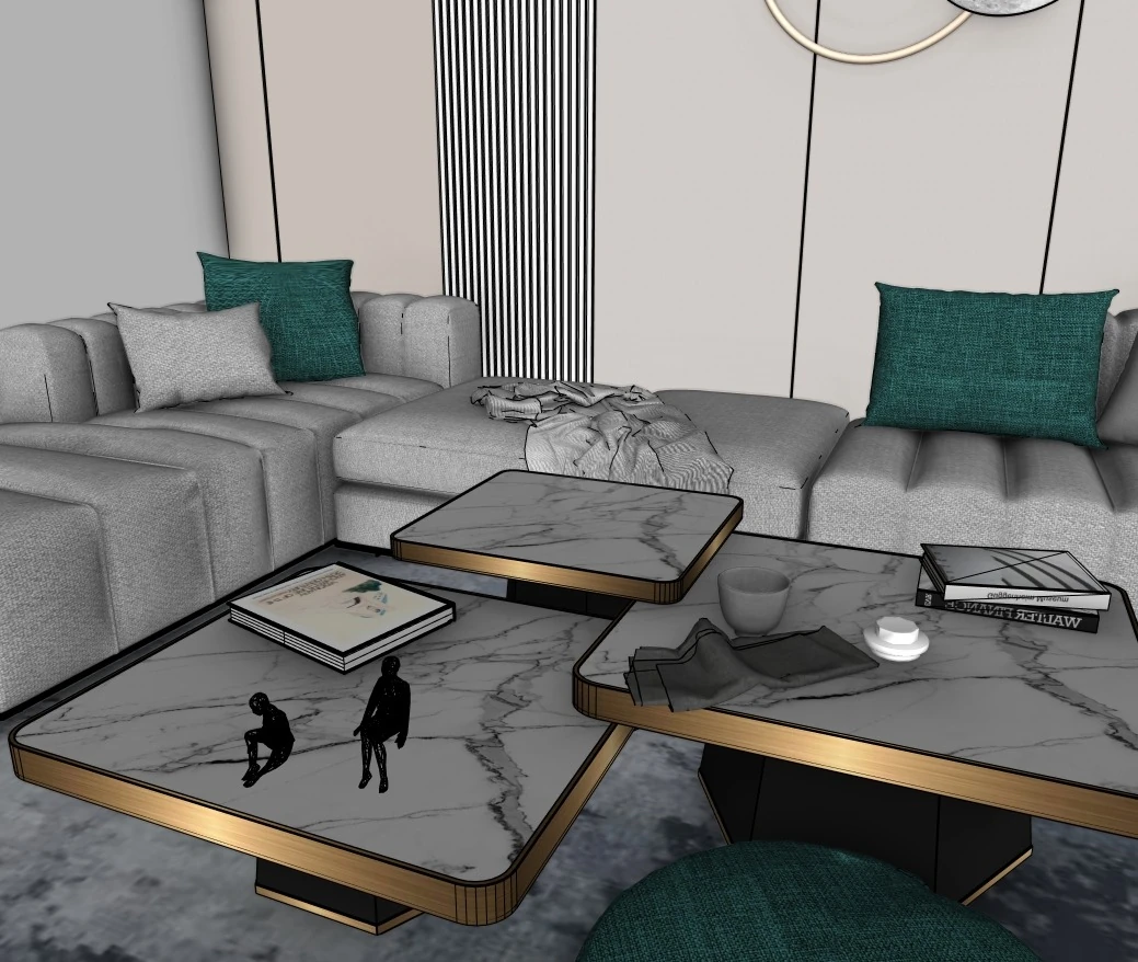 SketchUp living room design project preview — view 5