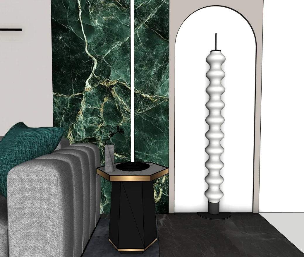 SketchUp living room design project preview — view 4