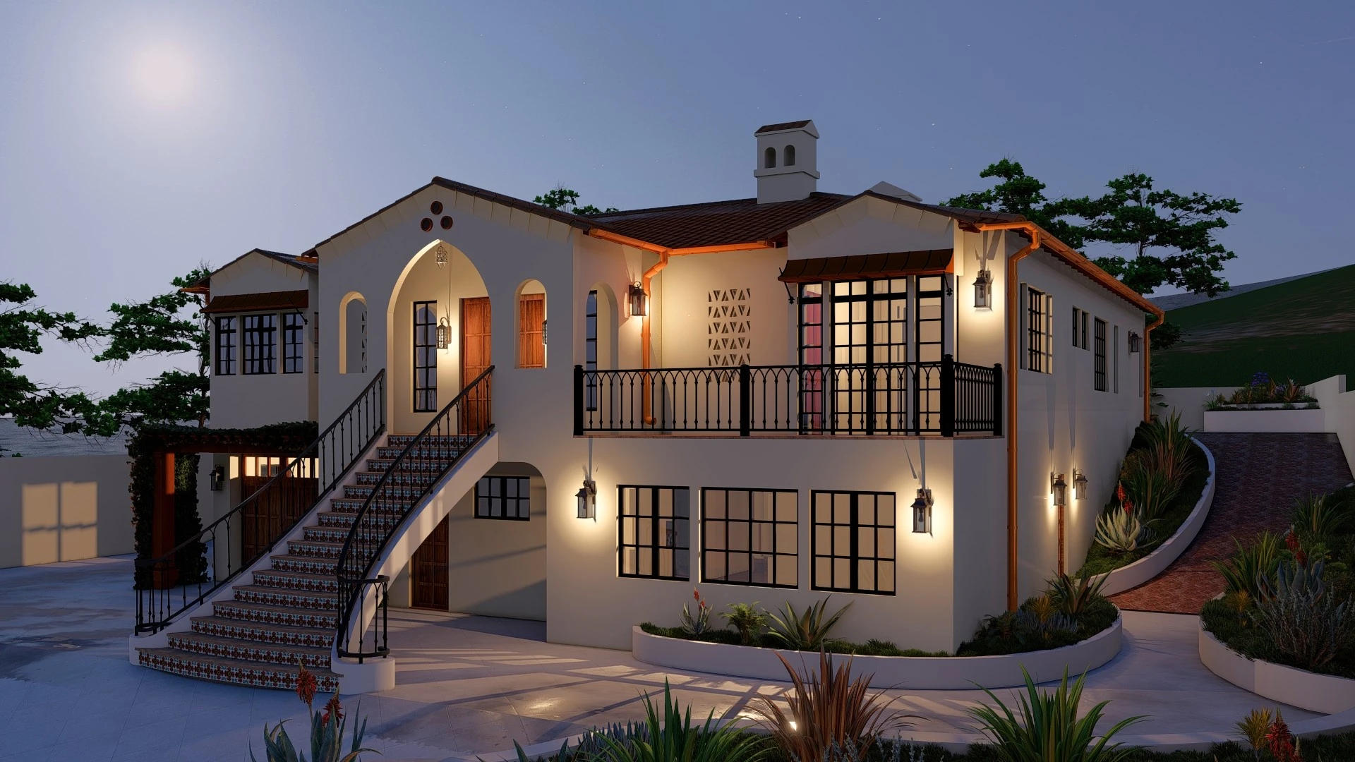 Spanish-style villa with garden and pool