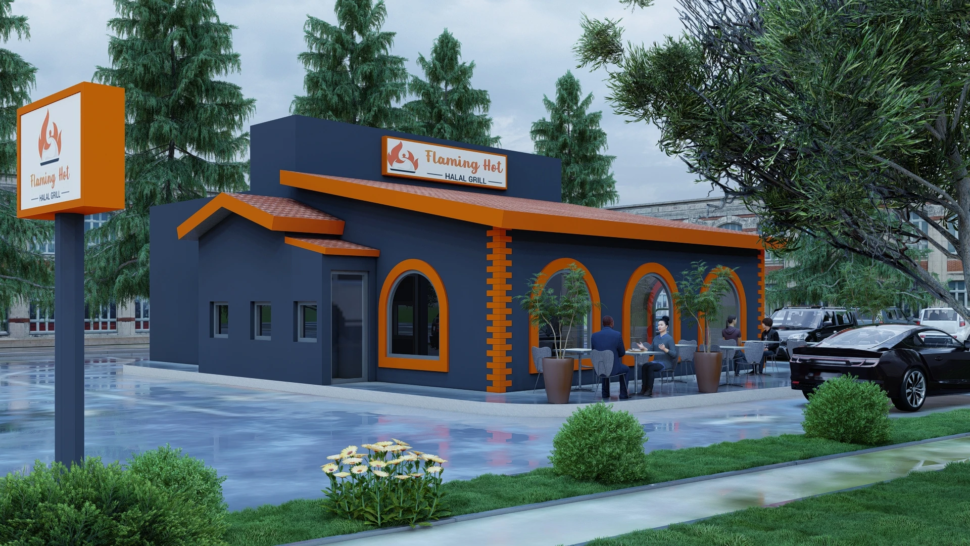 Cafe and restaurant renovation visualization