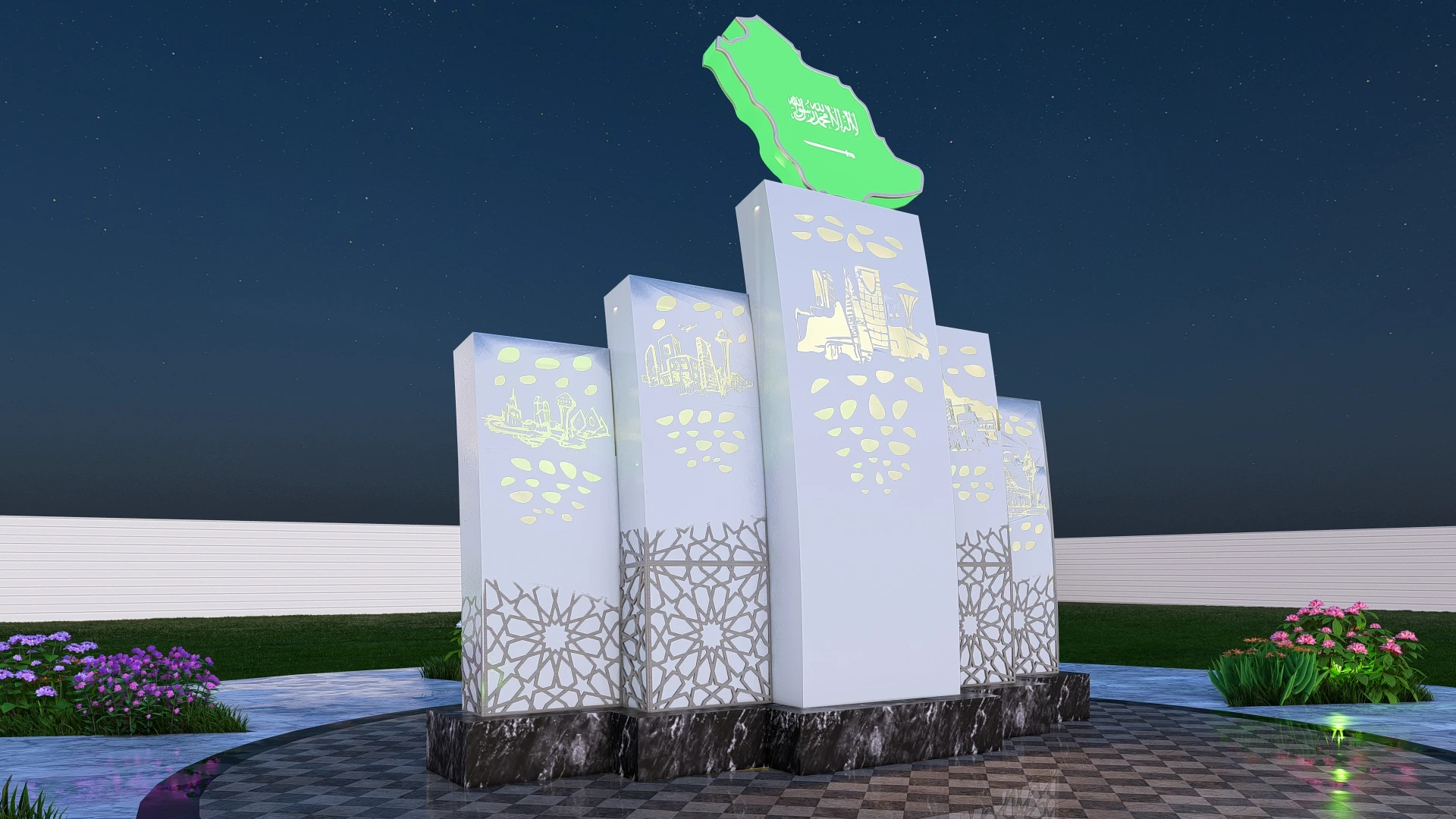 Saudi Arabia monument visualization