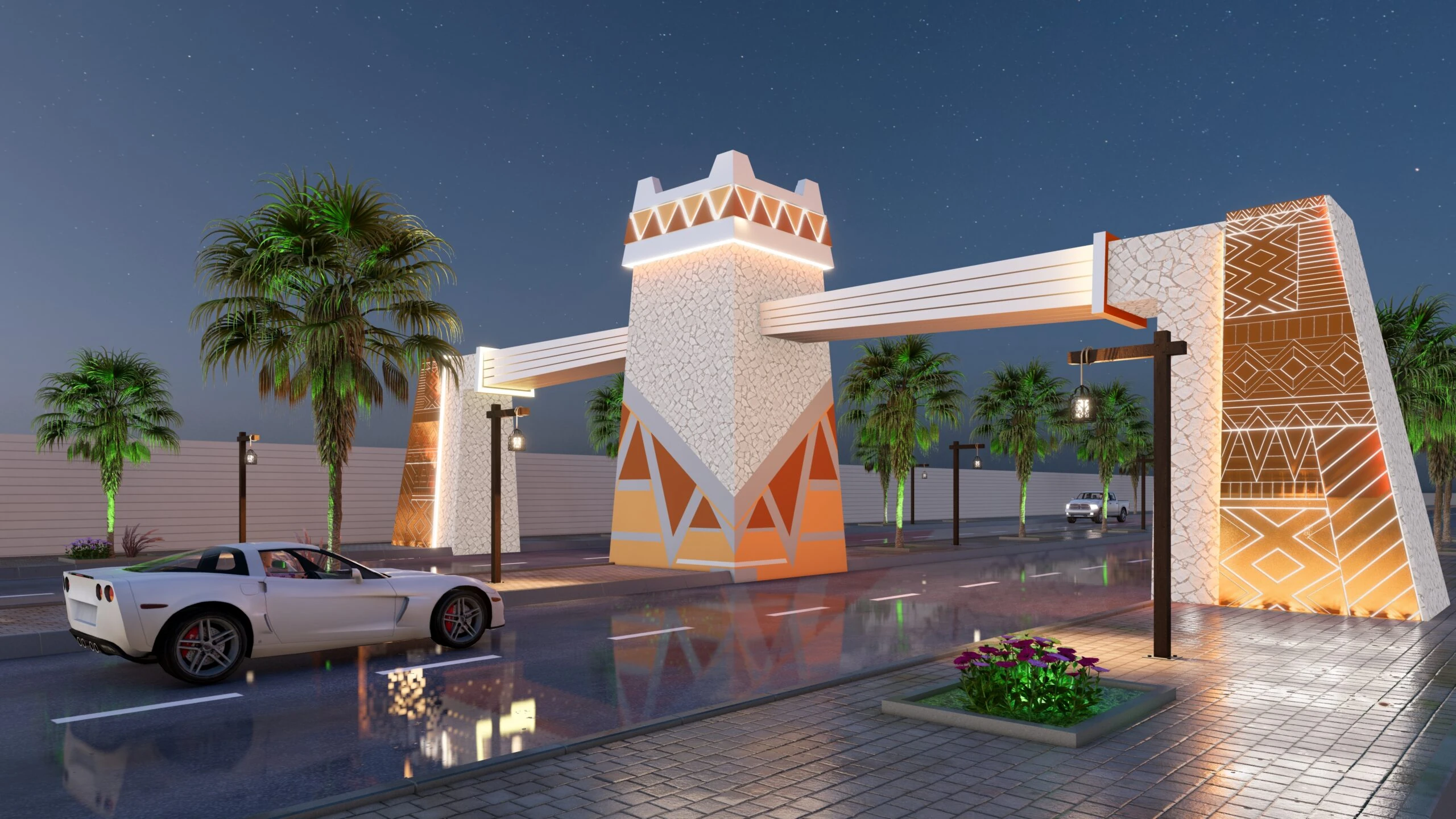 Saudi Arabia monument architectural detail