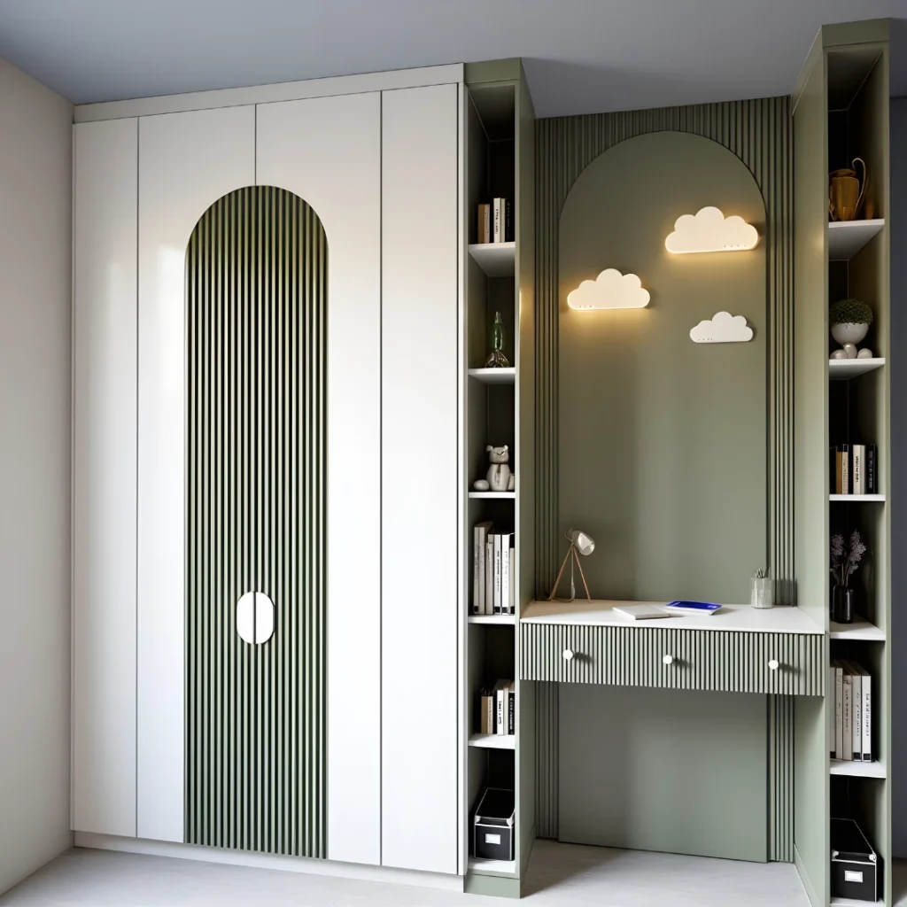 Modern Wardrobe with Shelving Unit – SketchUp 3D Model