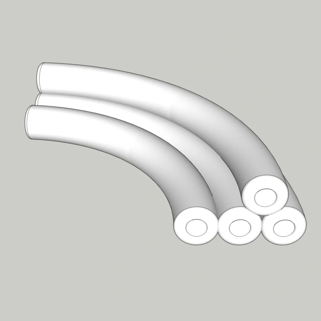 Modern Curved Sofa Set SketchUp Model – Minimal Interior Couch Design (Free)