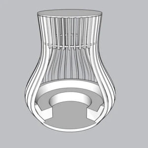 Parametric Pergola Pavilion with Seating SketchUp Model – Organic Outdoor Structure for Landscape Design (Free)