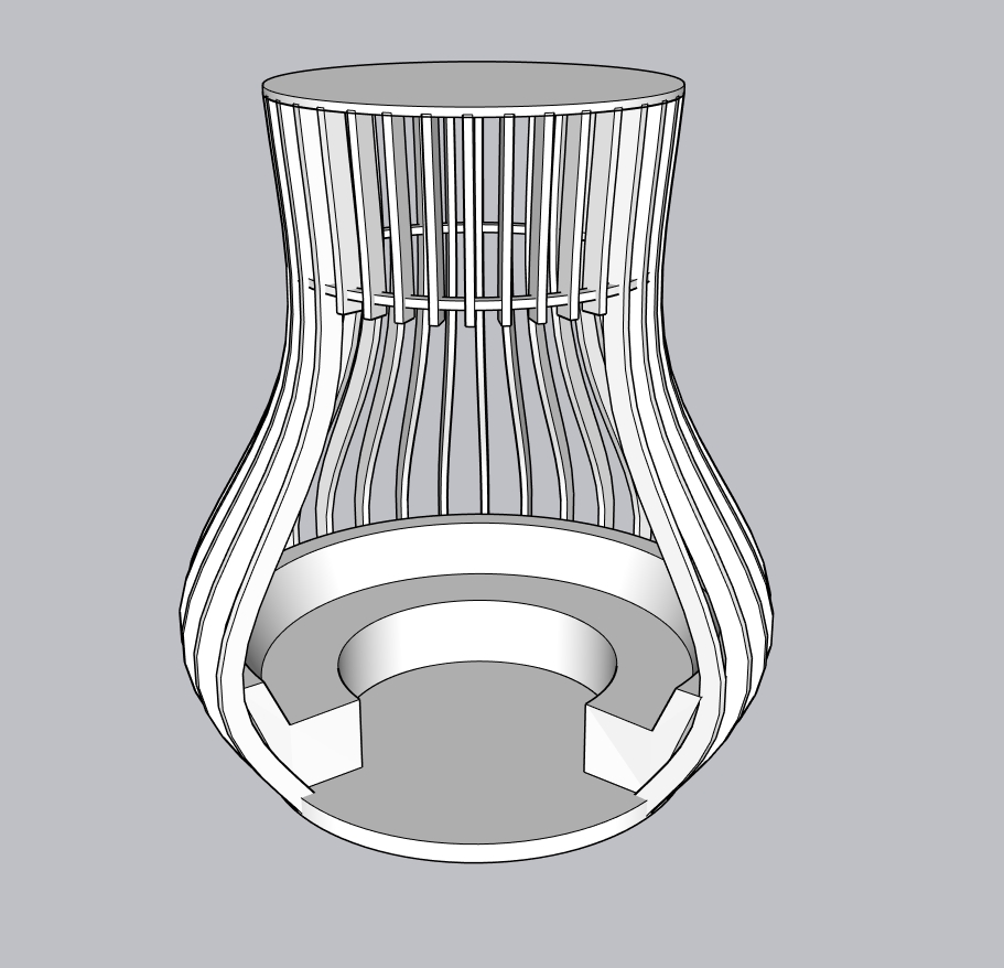 Parametric Pergola Pavilion with Seating SketchUp Model – Organic Outdoor Structure for Landscape Design (Free)