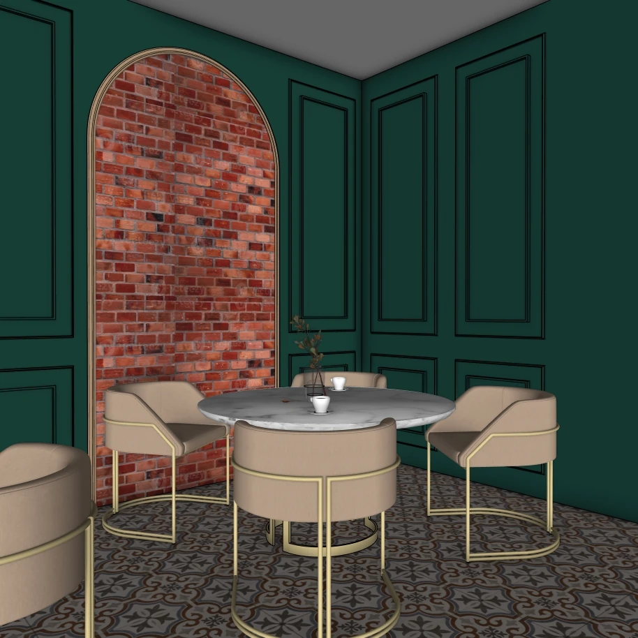 Modern Café Interior 3D Model – SketchUp File - Image 5