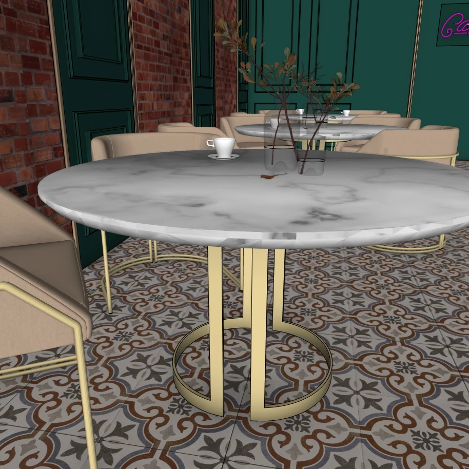 Modern Café Interior 3D Model – SketchUp File - Image 3