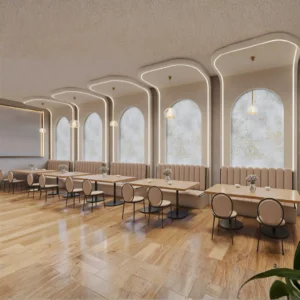 Modern Café Interior 3D Model – SketchUp 2021