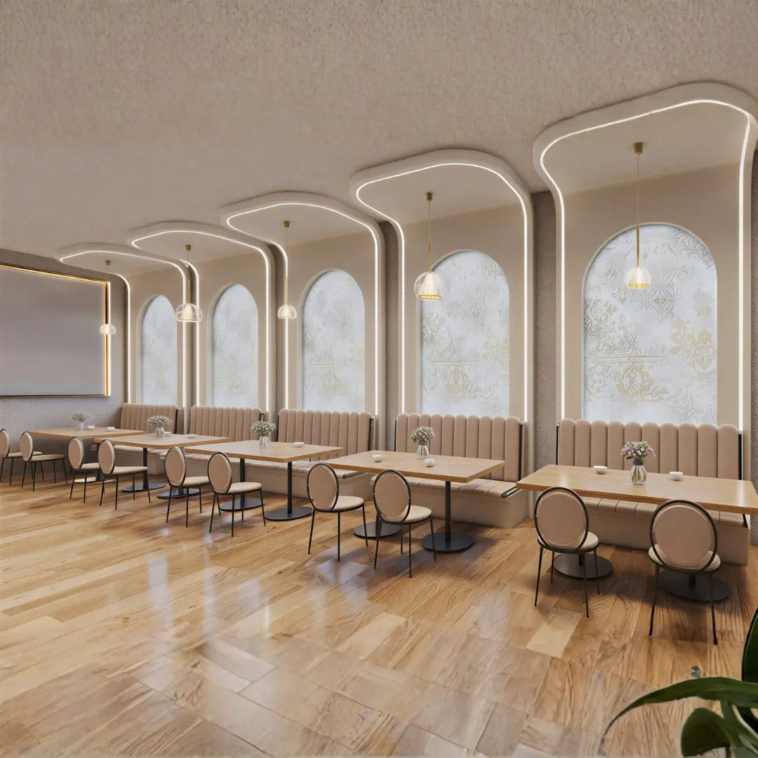 Modern Café Interior 3D Model – SketchUp 2021