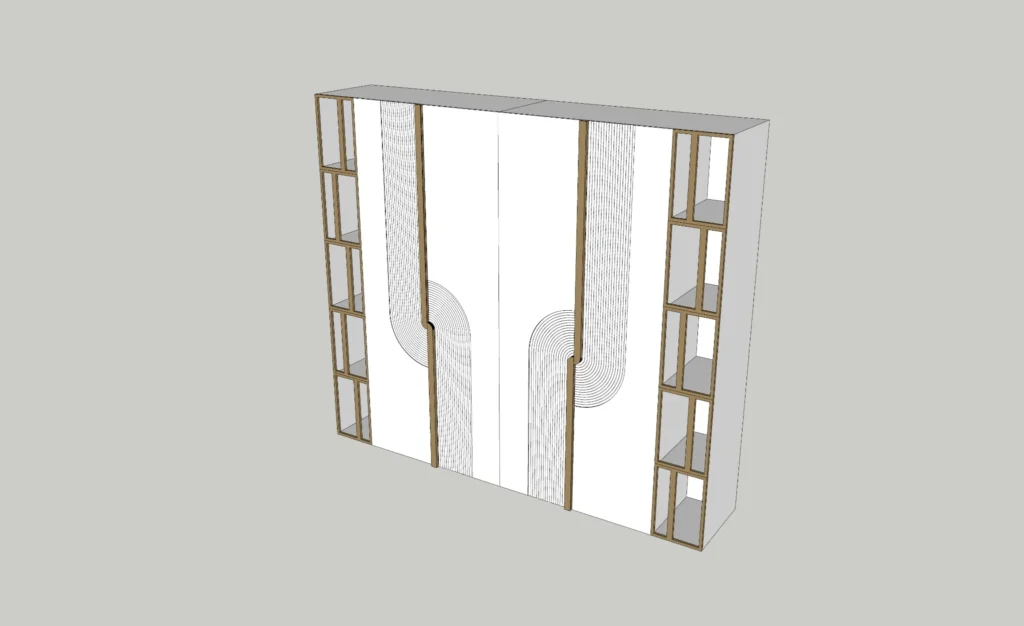 Modern Wardrobe Design + 3D Model | SketchUp 2018
