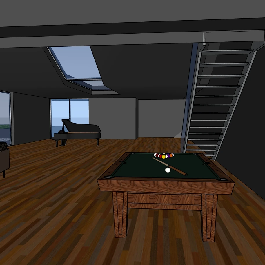 Modern Poolside Villa | SketchUp 2021 Model - Image 4