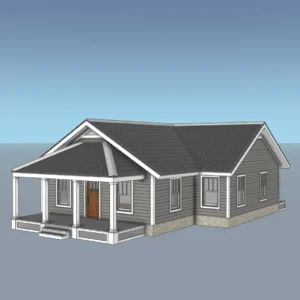 Residential House 3D Model Pack – Single-Story Home – Exterior Architecture – SketchUp 2018