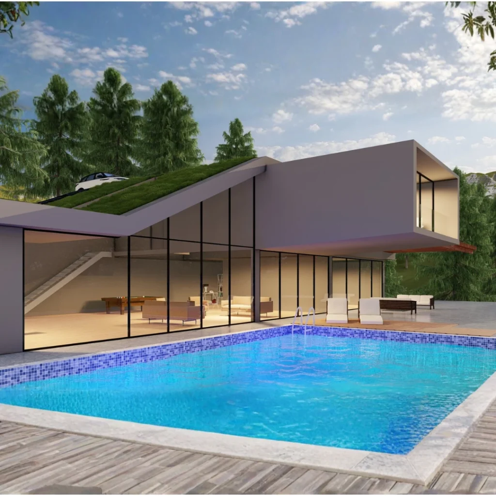 Modern Poolside Villa | SketchUp 2021 Model