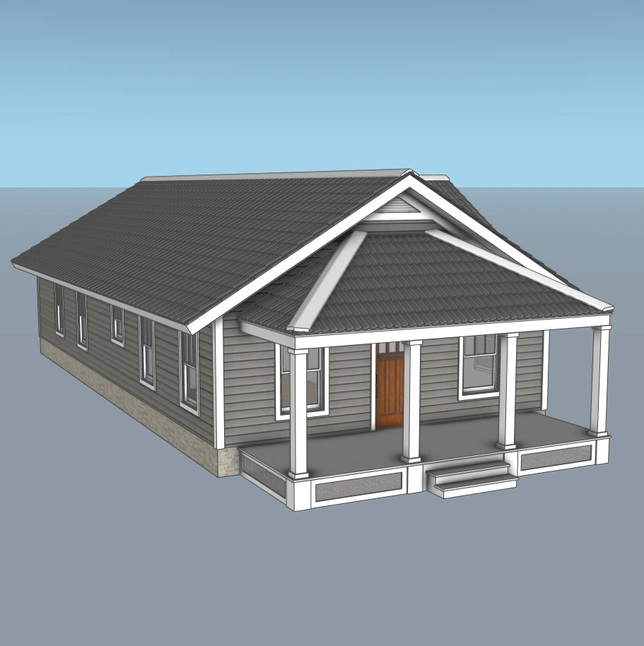 Residential House 3D Model Pack – Single-Story Home – Exterior Architecture – SketchUp 2018 - Image 4
