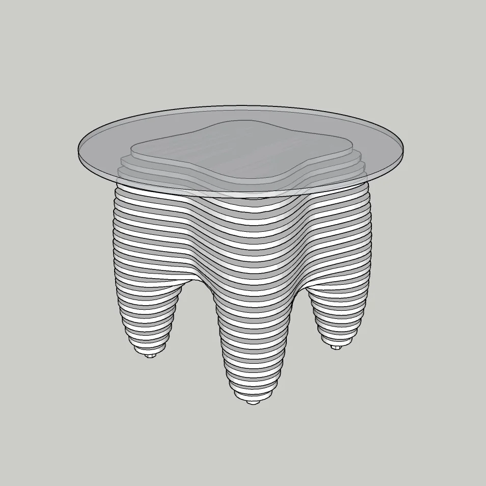 Parametric Table Design | SketchUp 3D Model - Image 2