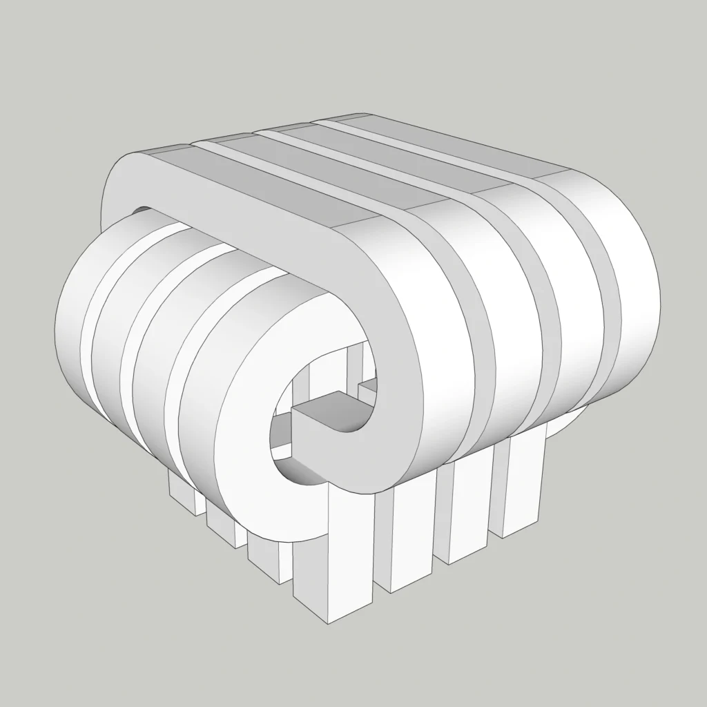 Parametric Curved Coffee Table – Modern Sculptural Design (SketchUp 2018)