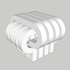 Parametric Curved Coffee Table – Modern Sculptural Design (SketchUp 2018)