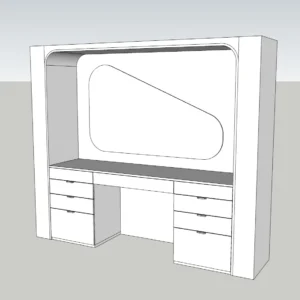 Modern Vanity Table 3D Model – Makeup & Dressing Unit – SketchUp 2018