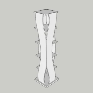 Modern Sculptural Shelf 3D Model | Freestanding Display Unit | SketchUp 2018 | Nice Towers
