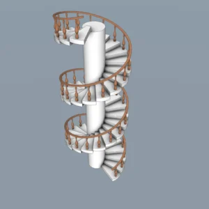 Modern Spiral Staircase SketchUp Model 2020 – Circular Helical Stair Design (Free)