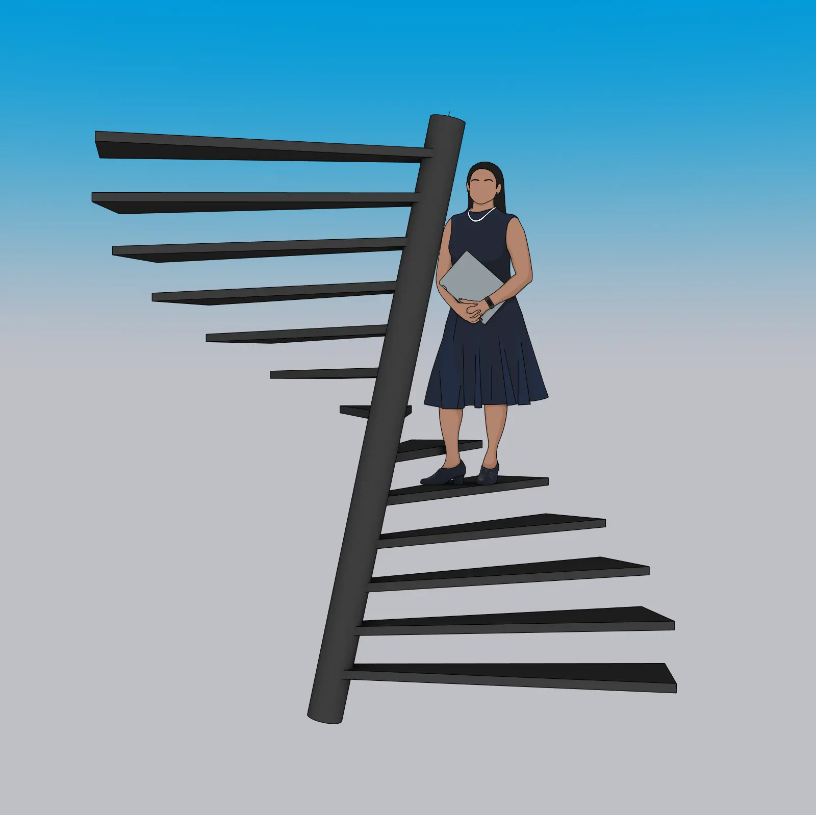 Modern Floating Staircase SketchUp Model – Minimal Interior Stair Design for Contemporary Homes (Free)