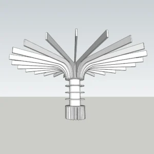 Modern Palm Column 3D Model – Parametric Decorative Structure – SketchUp 2018
