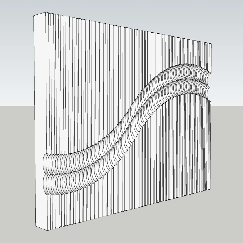 Parametric Decorative Wall Panel 3D Model – Modern Interior Feature Wall – SketchUp 2018