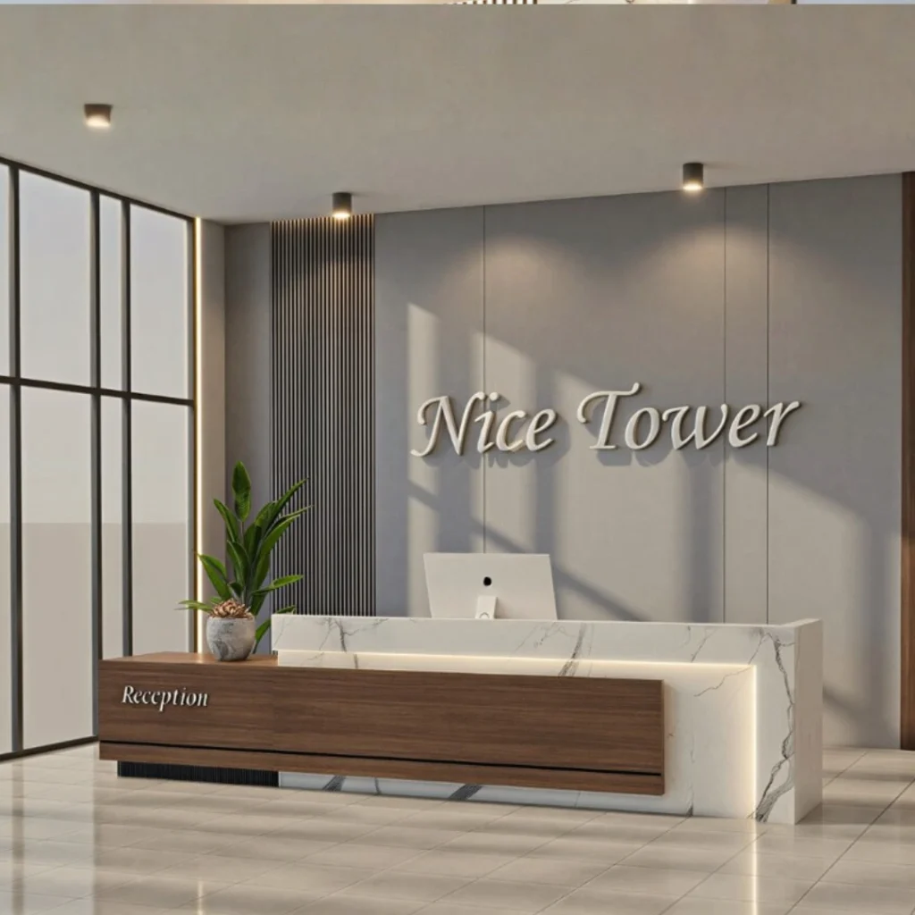 Luxury Reception Desk Scene – Modern Interior – SketchUp 2021 Model