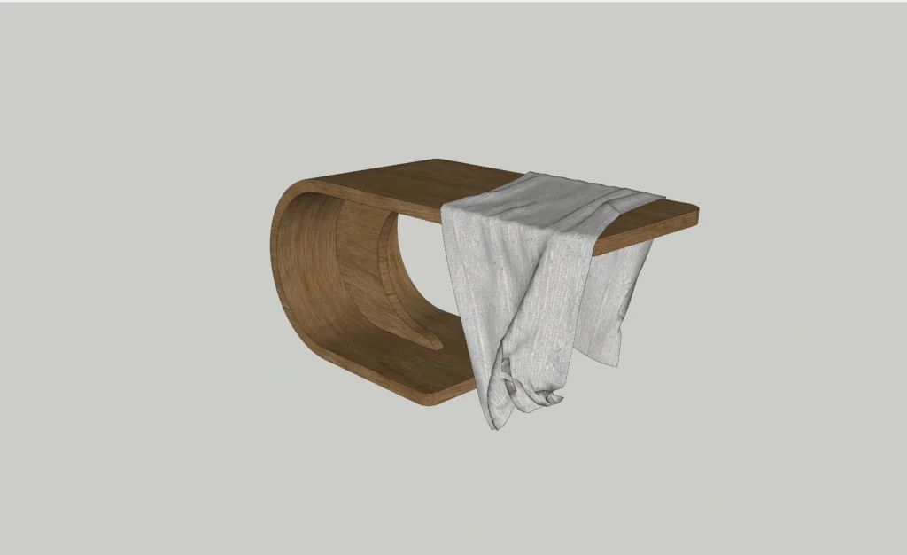 Modern Curved Coffee Table 3D Model | SketchUp 2018