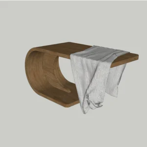 Modern Curved Coffee Table 3D Model | SketchUp 2018
