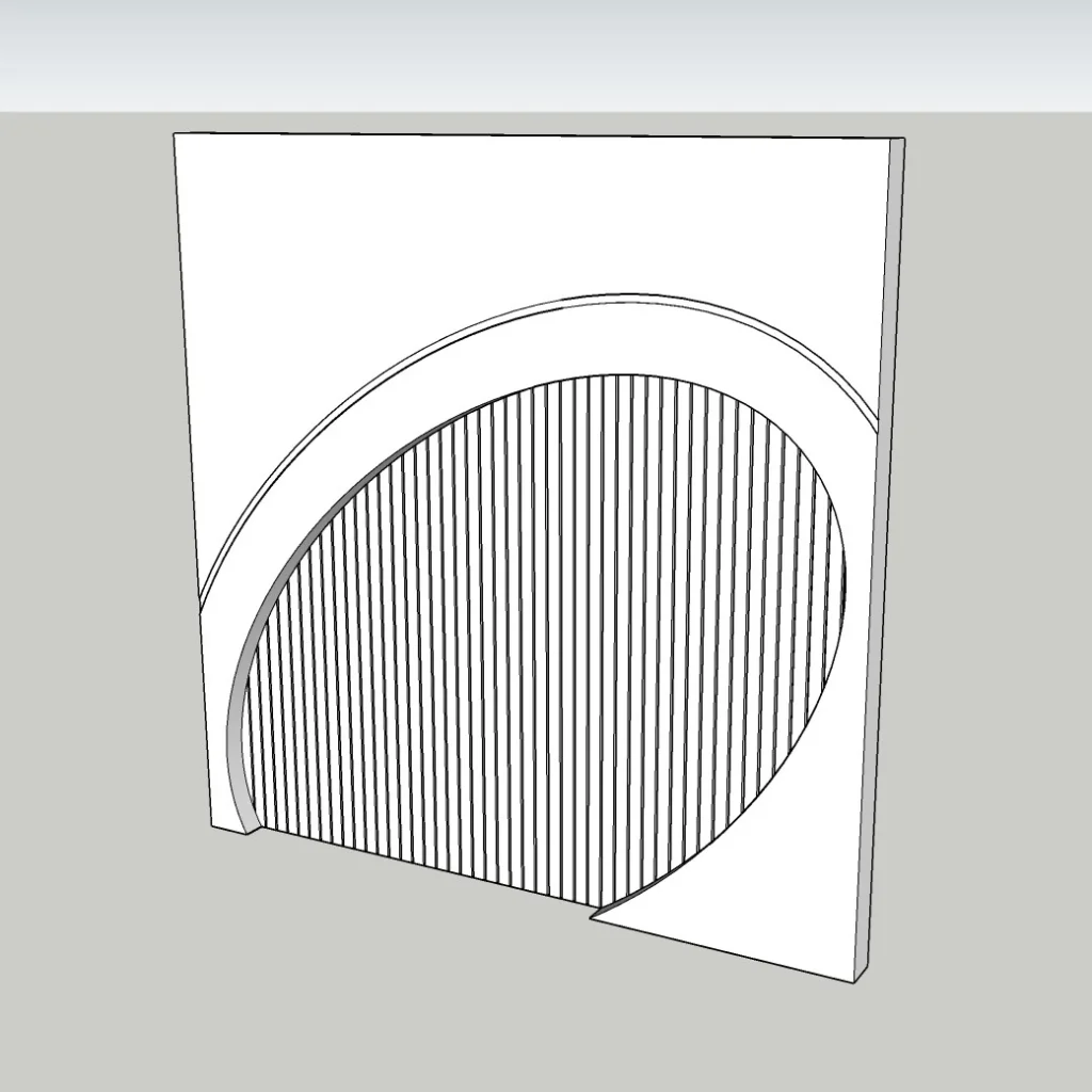 Curved Interior Wall Divider | Modern Architectural Feature | SketchUp 2018 | Nice Tower
