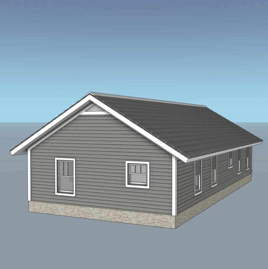 Residential House 3D Model Pack – Single-Story Home – Exterior Architecture – SketchUp 2018 - Image 3