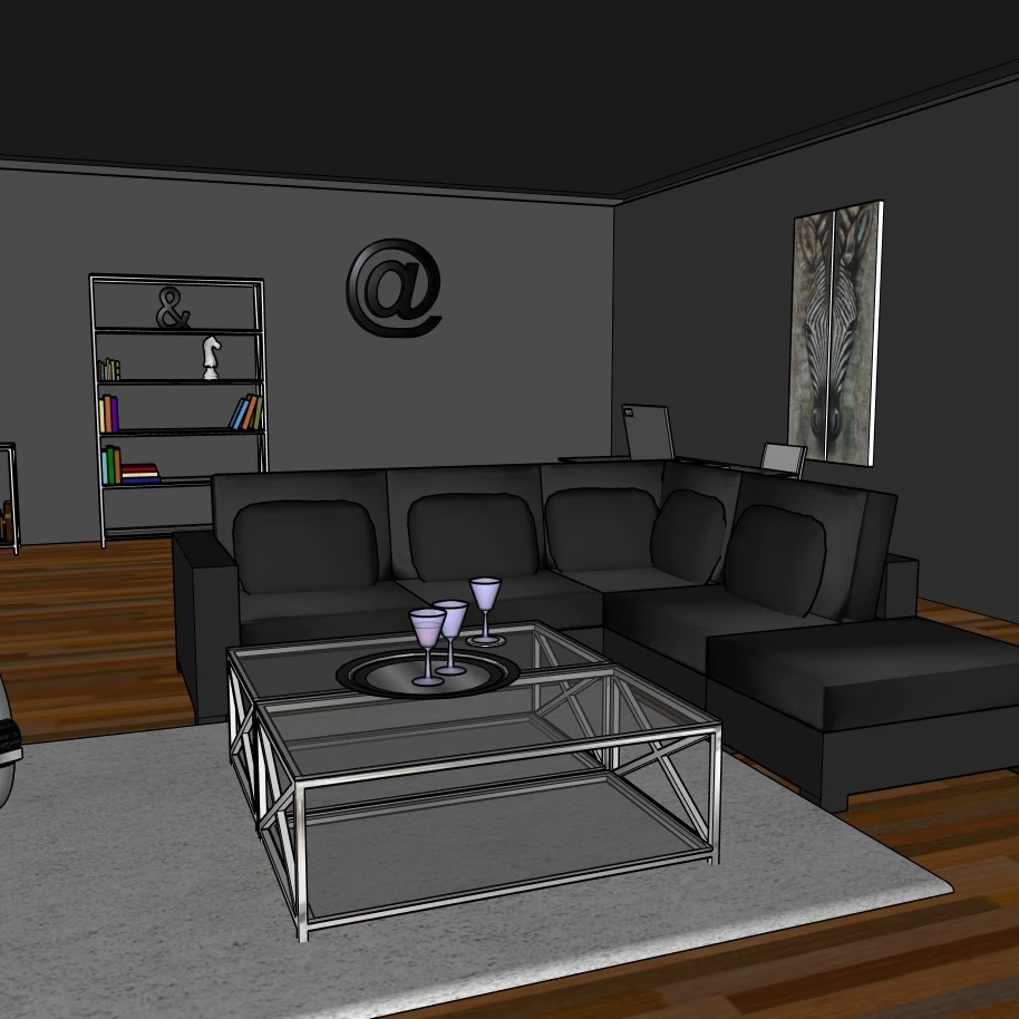 Modern Poolside Villa | SketchUp 2021 Model - Image 5