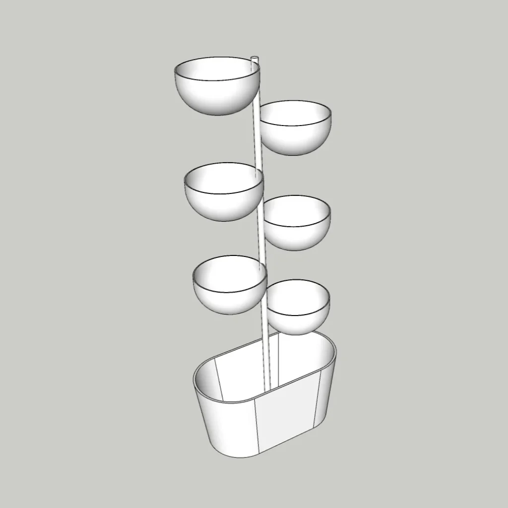 Modern Indoor & Outdoor Planter Set 3D Model – Minimal Plant Pots – SketchUp 2021