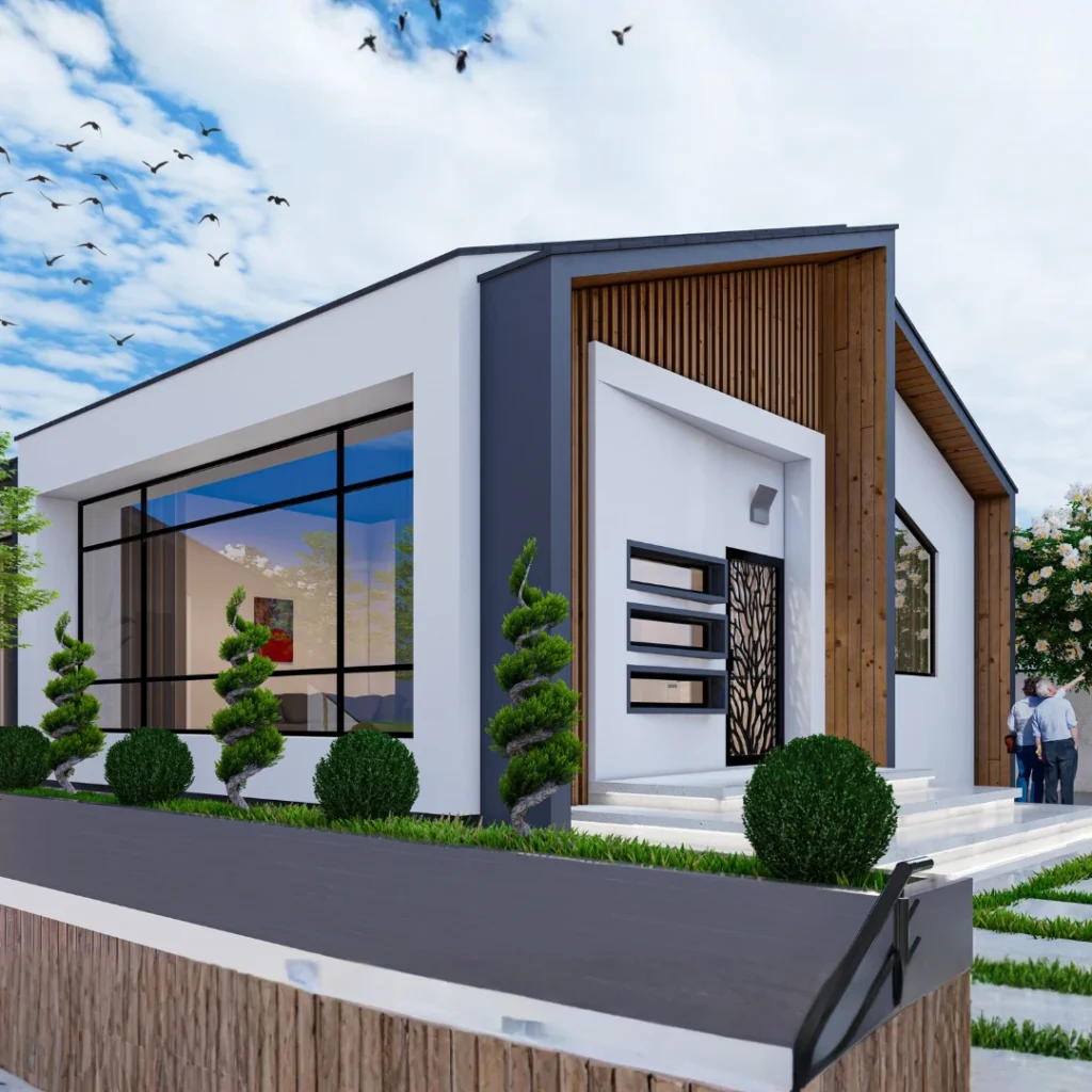 Modern Single-Family House Exterior | SketchUp 2021 Model