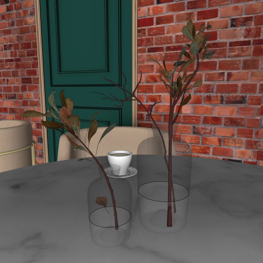 Modern Café Interior 3D Model – SketchUp File - Image 7