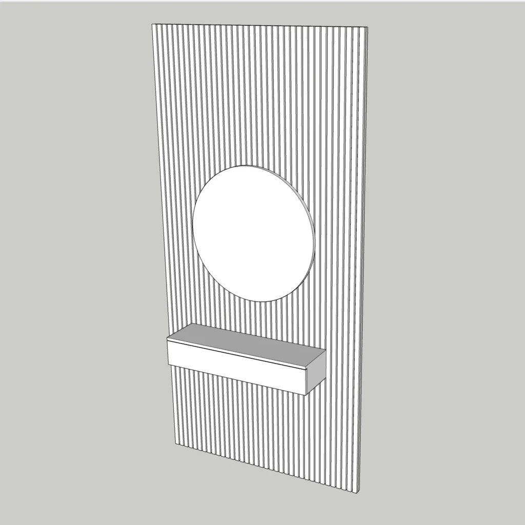 Decorative Mirror Wall Panel | SketchUp 2018