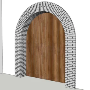 Modern Arched Entrance 3D Model – Architectural Tunnel & Archway – SketchUp 2018