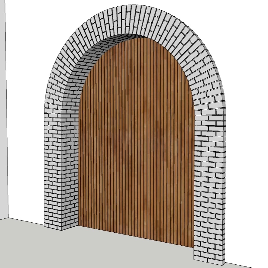 Modern Arched Entrance 3D Model – Architectural Tunnel & Archway – SketchUp 2018