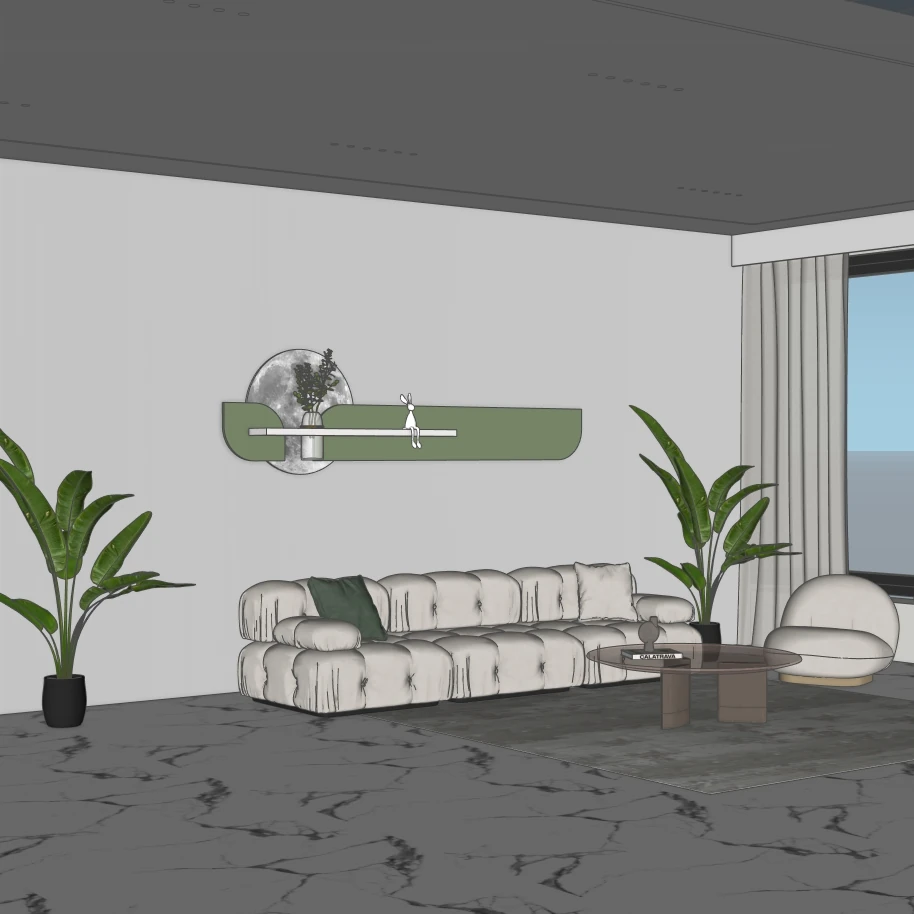 Minimal Wall Décor Panel | SketchUp 2021 Model - Image 3
