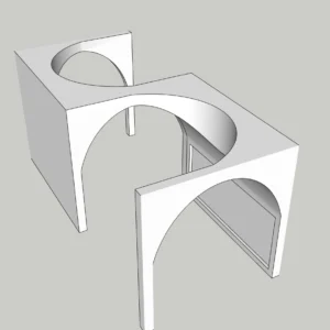 Modern Arched Interior Partition Wall | SketchUp 2018 Model