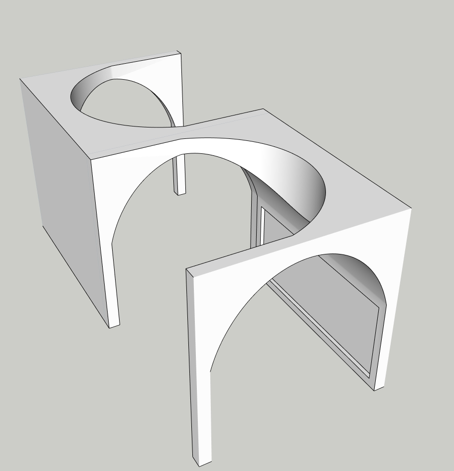 Modern Arched Interior Partition Wall | SketchUp 2018 Model