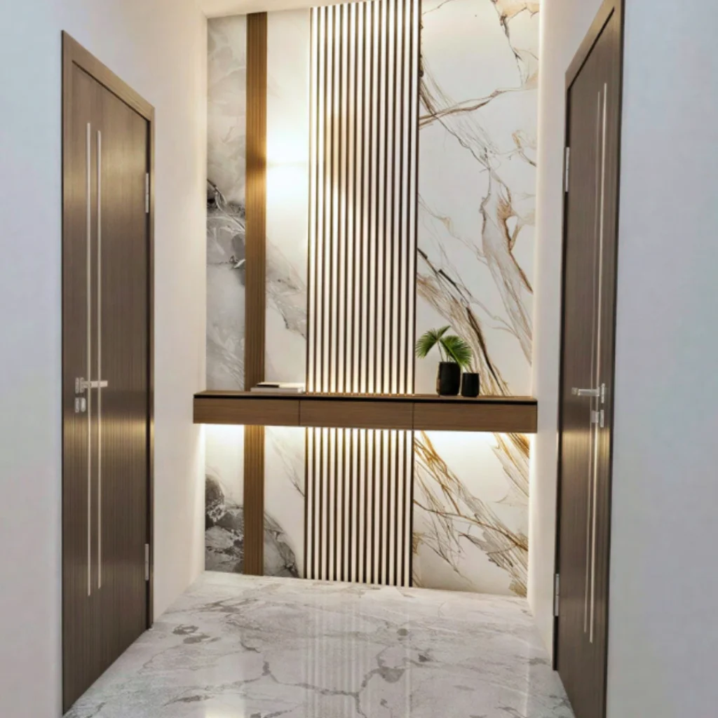 Luxury Entrance Hall | Modern Wall Paneling & Console – SketchUp 2021 Model