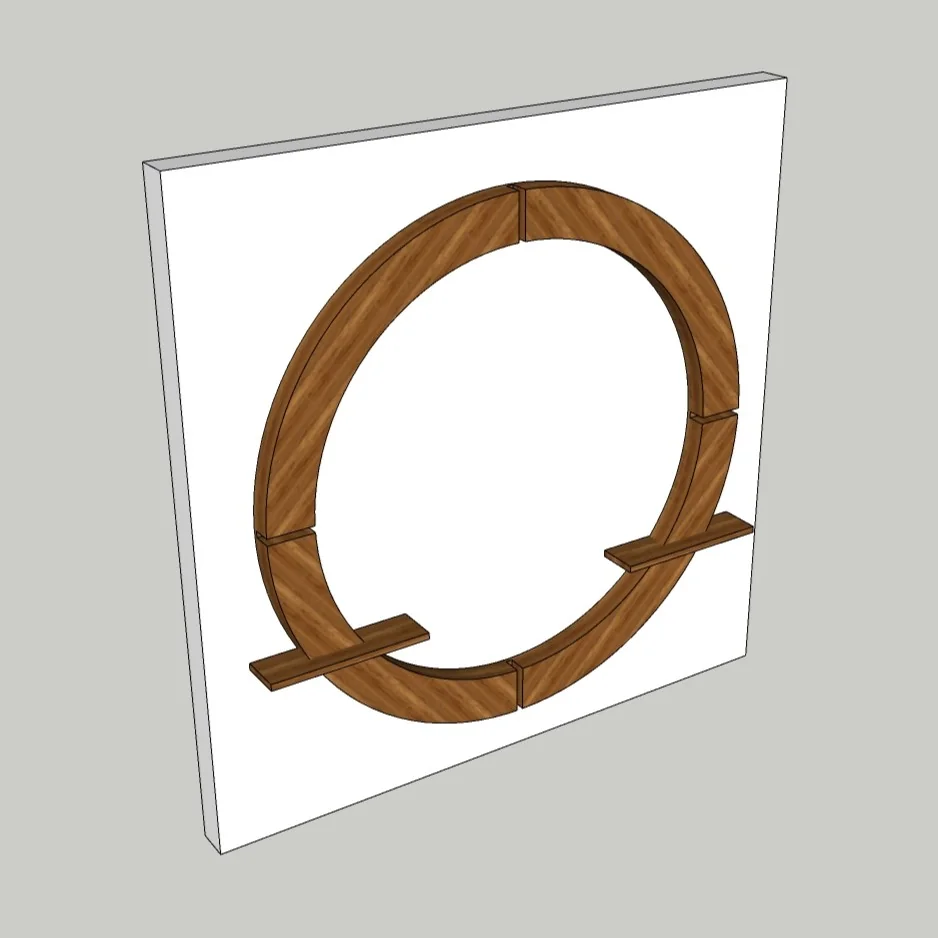 Modern Circular Wall Décor 3D Model – Minimal Ring Accent – SketchUp 2018