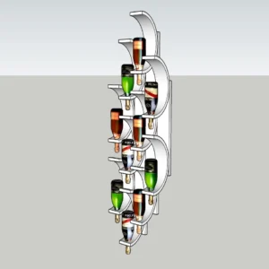Modern Vertical Wall Art | SketchUp 3D Decorative Panel