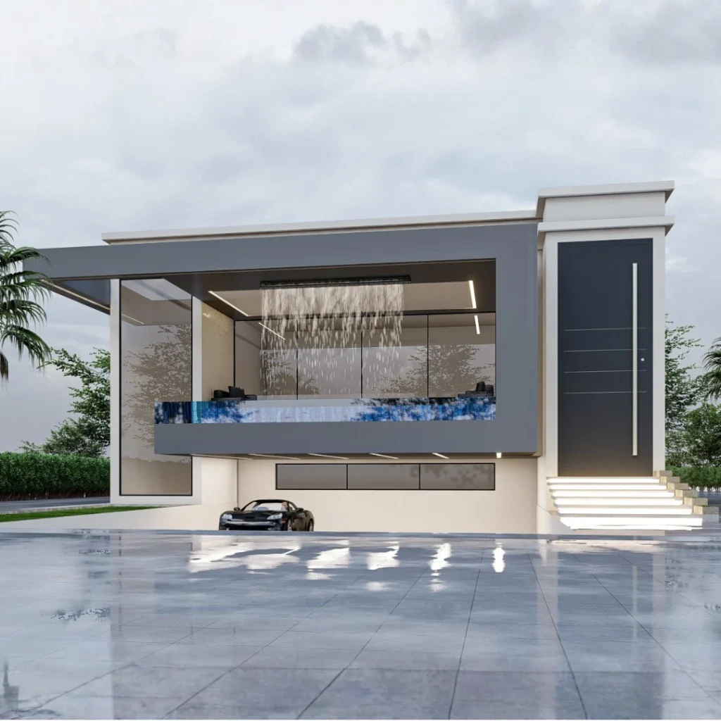 Modern Glass Villa With Infinity Pool | SketchUp 2021 Model