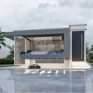 Modern Glass Villa With Infinity Pool | SketchUp 2021 Model
