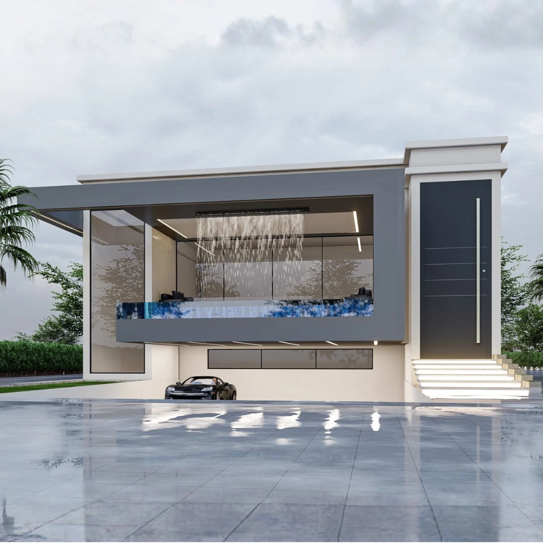 Modern Glass Villa With Infinity Pool | SketchUp 2021 Model