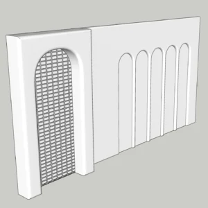 Modern Arched Decorative Wall SketchUp Model – Niche Panel Feature Wall (Free)